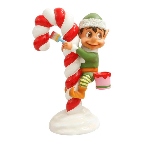 1.2M Santa Elf Painting Candy Cane Commercial Christmas Display Prop