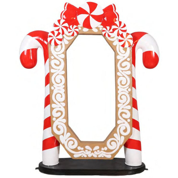 1.8m Peppermint Candy Cane Photo Frame Commercial Christmas Display Prop