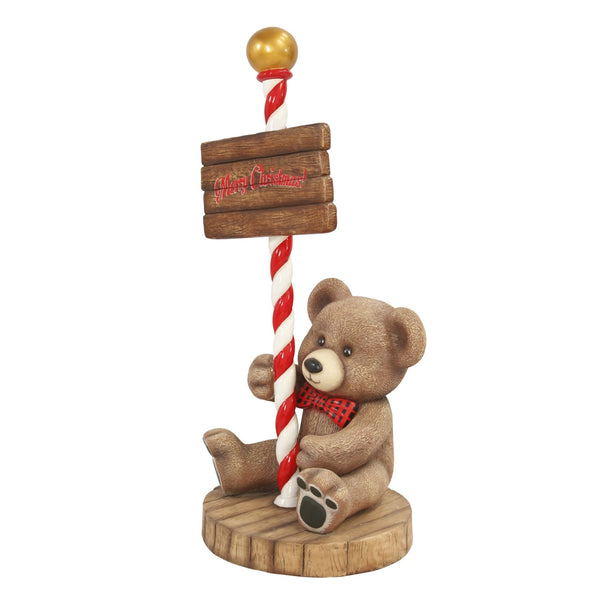 135cm Teddy Bear Merry Christmas Sign Commercial Christmas Display Prop