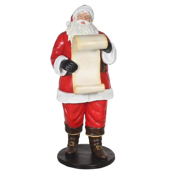 6ft Standing Santa with List Commercial Christmas Display Prop