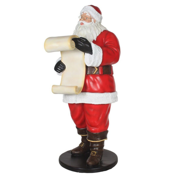 6ft Standing Santa with List Commercial Christmas Display Prop