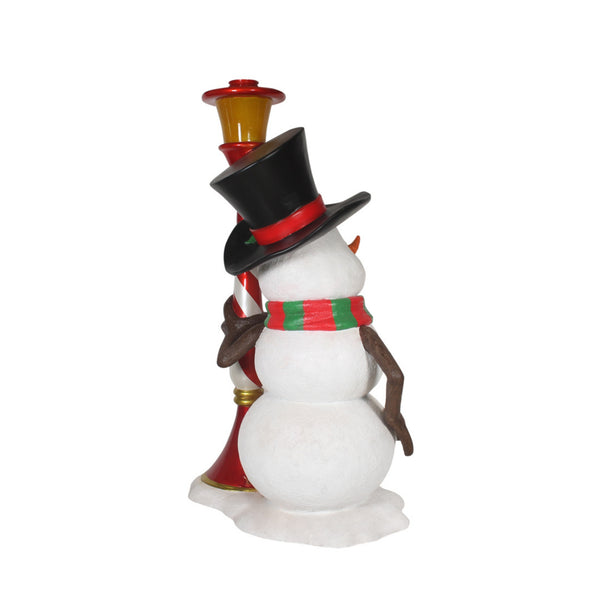 2.22m Snowman with Lamp Post Commercial Christmas Display Prop