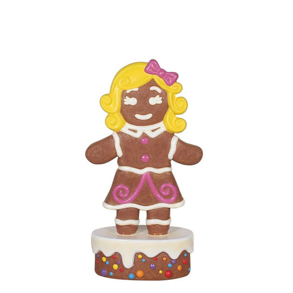 1.37m Festive Gingerbread Girl Commercial Christmas Display Prop