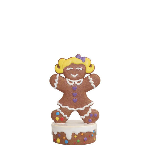 3ft Festive Gingerbread Girl Medium Commercial Christmas Display Prop