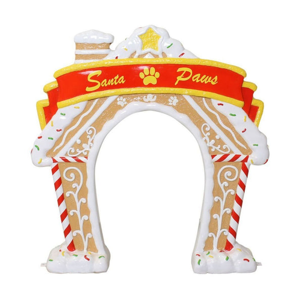 1m Gingerbread Santa Paws Archway Commercial Christmas Display Prop
