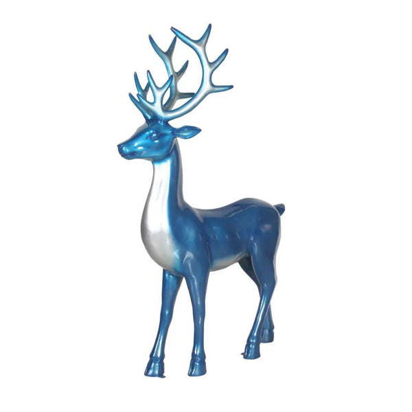 132cm Stag in Festive Blue Commercial Christmas Display Prop