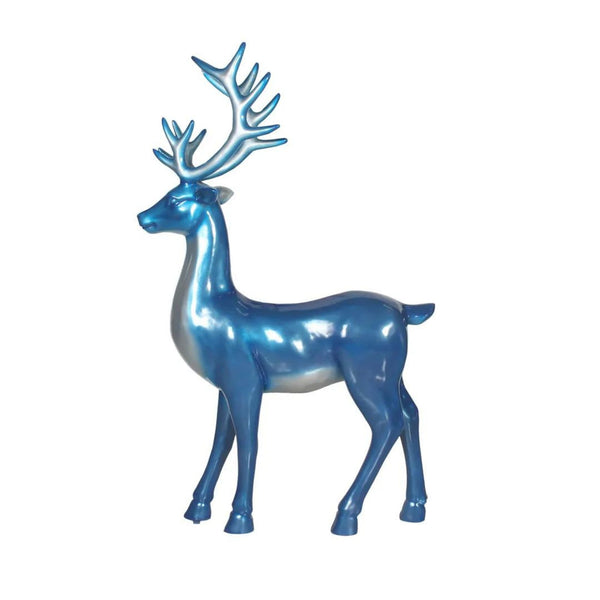132cm Stag in Festive Blue Commercial Christmas Display Prop