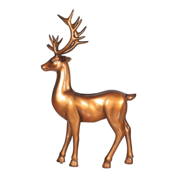 132cm Stag in Festive Copper Commercial Christmas Display Prop