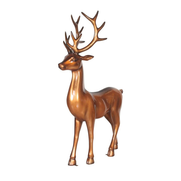 132cm Stag in Festive Copper Commercial Christmas Display Prop
