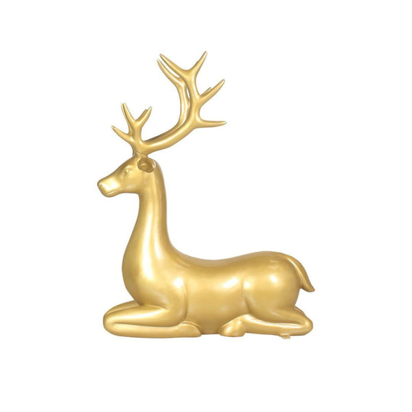 110cm Sitting Stag in Festive Gold Commercial Christmas Display Prop