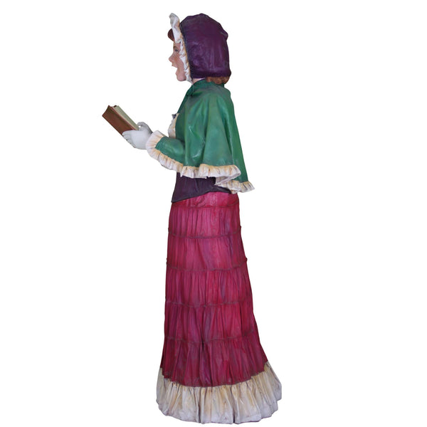 Mother Realistic Life Sized Victorian Caroler Figure Display Prop