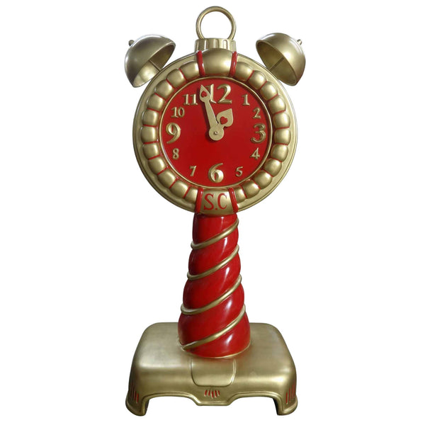 1.58m Red & Gold Santa Clock Clock Commercial Christmas Display Prop