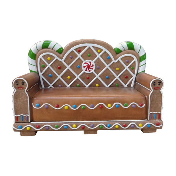 3.5ft Candy and Gingerbread Festive Bench Commercial Christmas Display Prop