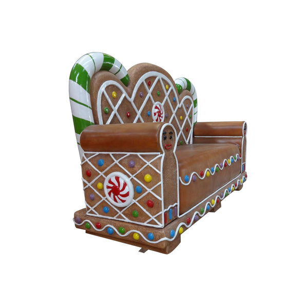 3.5ft Candy and Gingerbread Festive Bench Commercial Christmas Display Prop