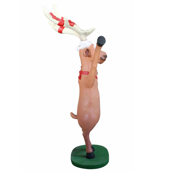 Reindeer Dasher Raising His Hand Commercial Christmas Display Prop