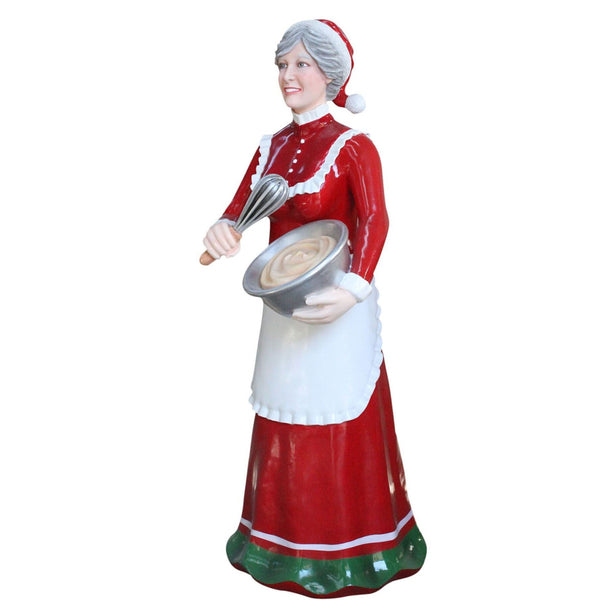 1.78m Mrs Santa Baking Commercial Christmas Display Prop