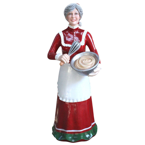1.78m Mrs Santa Baking Commercial Christmas Display Prop