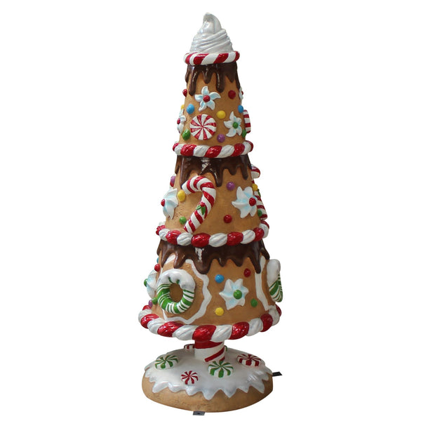 6ft Candy Cane Gingerbread Tree Commercial Christmas Display