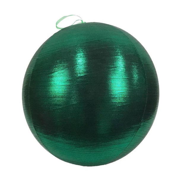 80cm Green Metallic Fabric Christmas Bauble Ball Commercial Christmas Display Prop