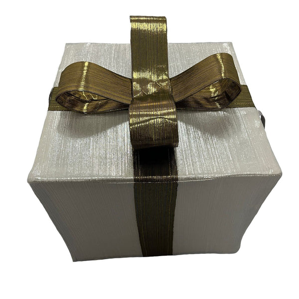 30cm Silver Metallic Fabric Christmas Present Gift Commercial Christmas Display Prop