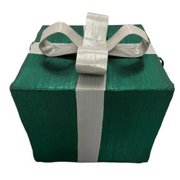 40cm Green Metallic Fabric Christmas Present Gift Commercial Christmas Display Prop
