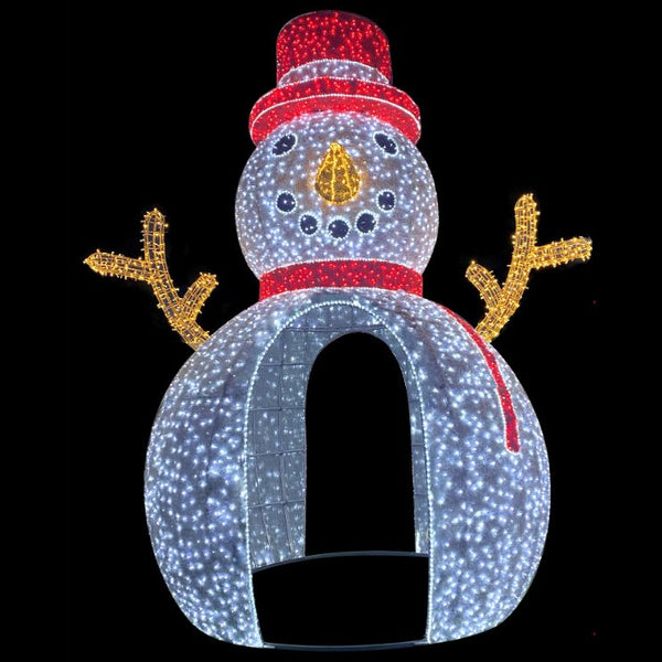 4.5m 3D Giant Snowman Archway Entrance Commercial Christmas Display