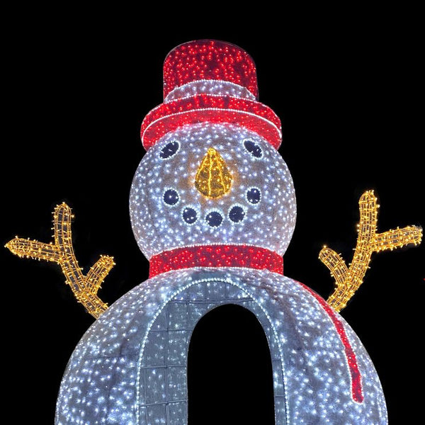 4.5m 3D Giant Snowman Archway Entrance Commercial Christmas Display