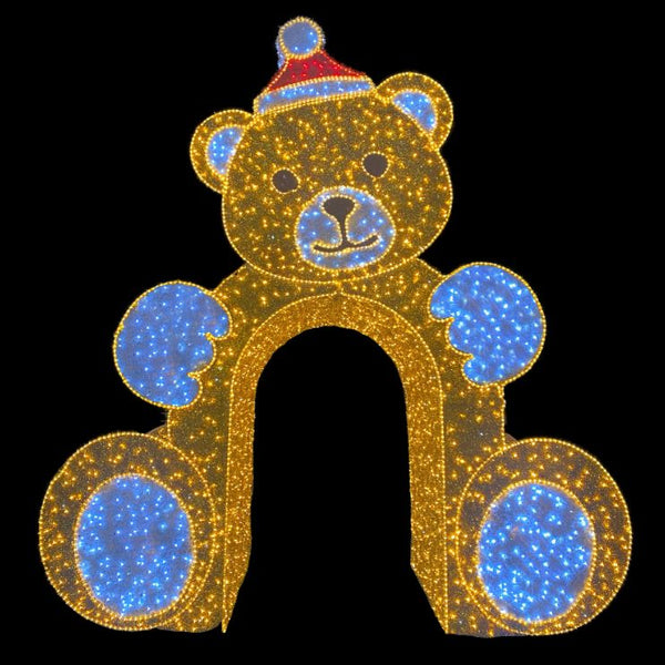 4.2m 3D Teddy Bear Archway Entrance Commercial Christmas Display
