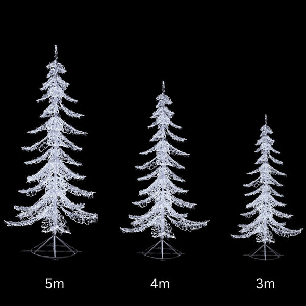 5m Giant White LED Christmas Tree Commercial Christmas Display Prop
