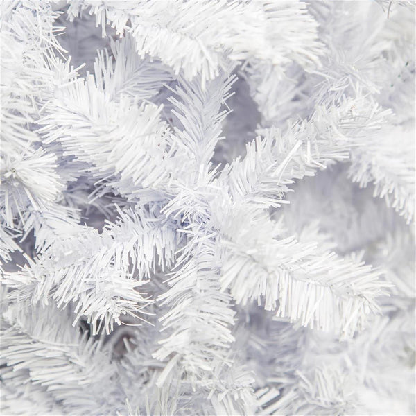 6.6ft White Spruce Pencil Pine Artificial Christmas Tree with Metal Stand