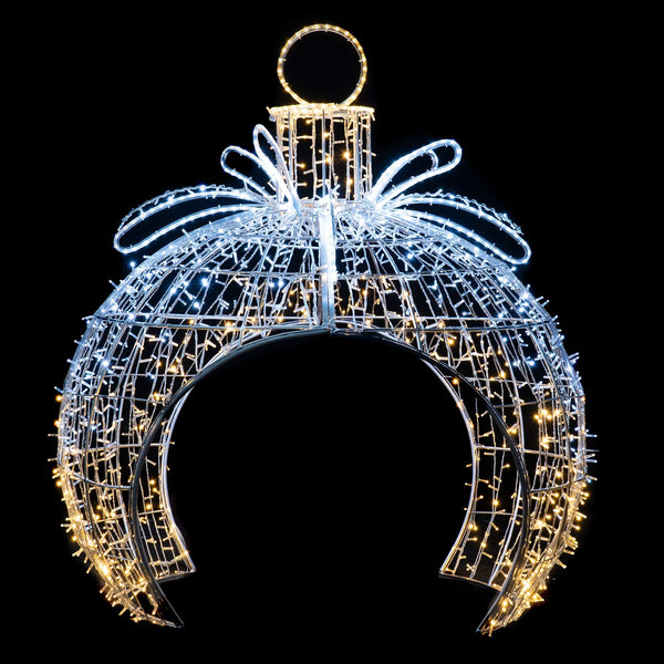 1.8m Lit Christmas Bauble Entrance Commercial Display Prop