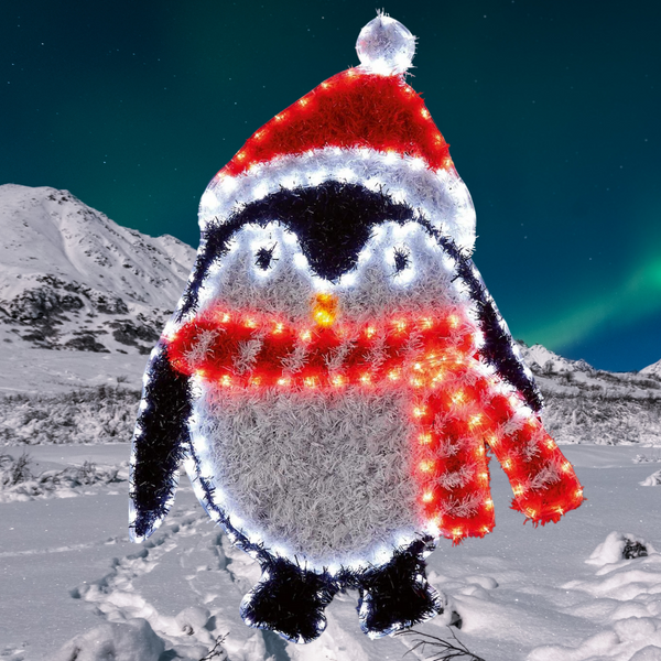 95cm Penguin Tinsel Rope Light with LEDs