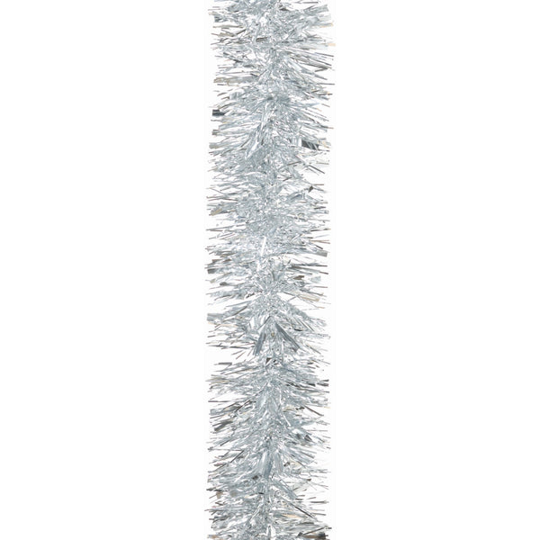 2m Luxury Chunky Cut Silver Christmas Tree Tinsel ~ 15cm