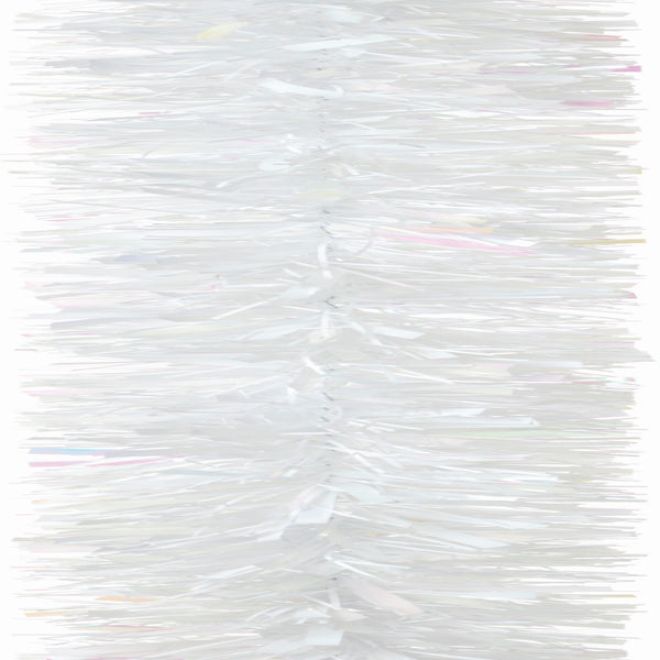 2 Metre Luxury Chunky Cut White Iris Tinsel ~ 15cm