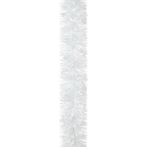 2 Metre Luxury Chunky Cut White Iris Tinsel ~ 15cm