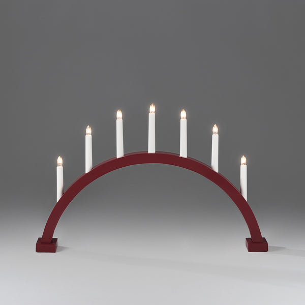Large Red Archway Christmas Candle Bridge