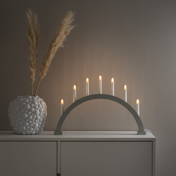 Large Grey Archway Christmas Candle Bridge