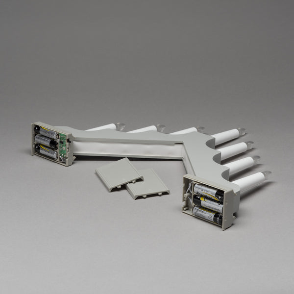 Traditional Grey Christmas Candle Bridge Battery Operated