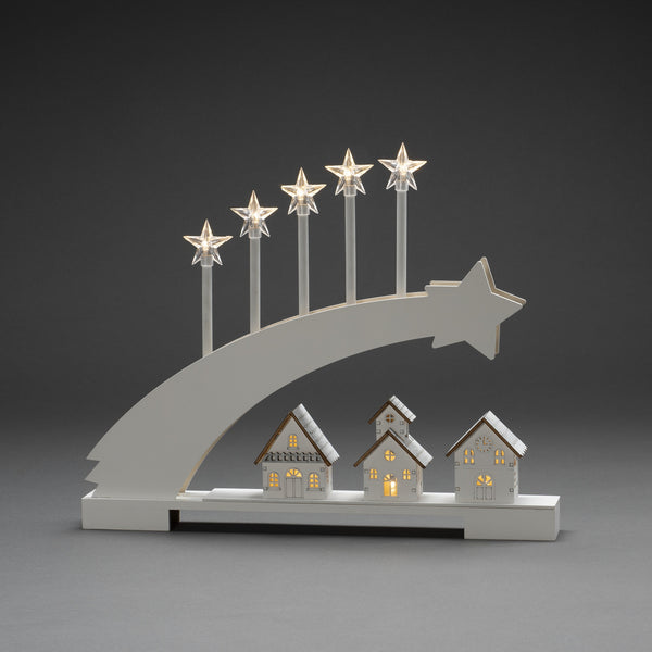 Christmas Shooting Star Wooden Silhouette Light
