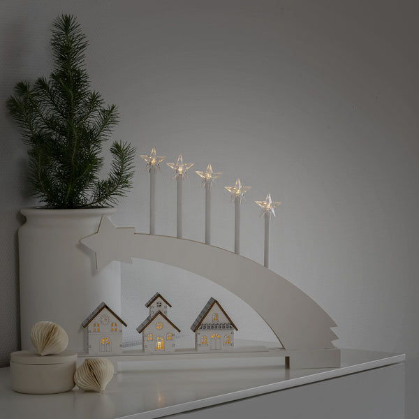 Christmas Shooting Star Wooden Silhouette Light