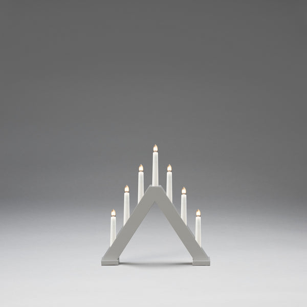 Matt Grey 7 Bulb Window Candle Bridge