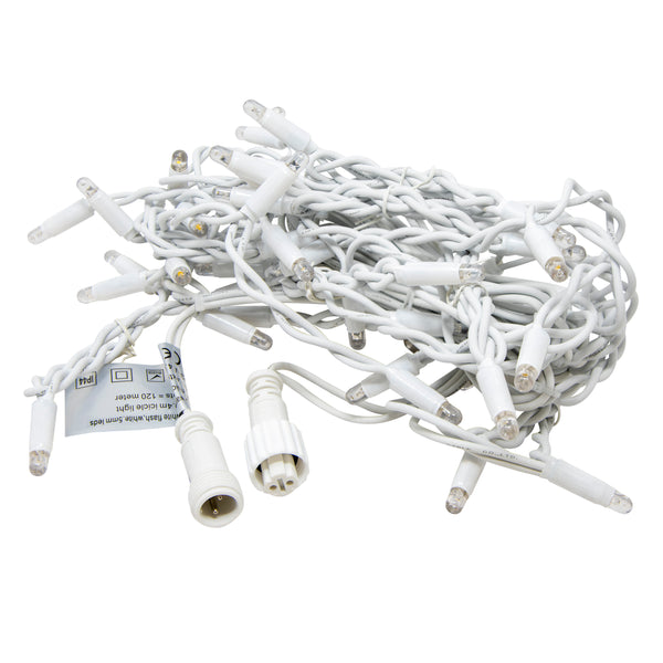 50 Warm White with Twinkle Extendable LED Icicle Lights XP Extension Set
