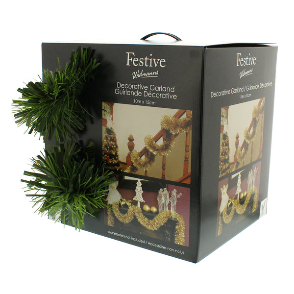 10m Natural Dark and Light Pine Garland