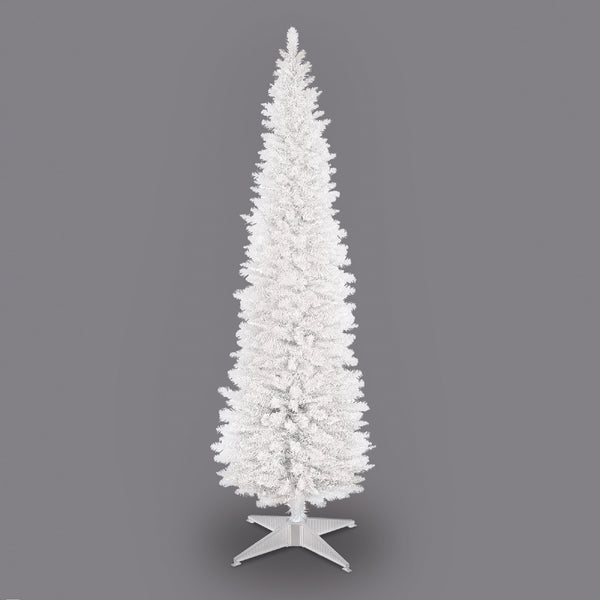 7ft White Pencil Pine Artificial Christmas Tree