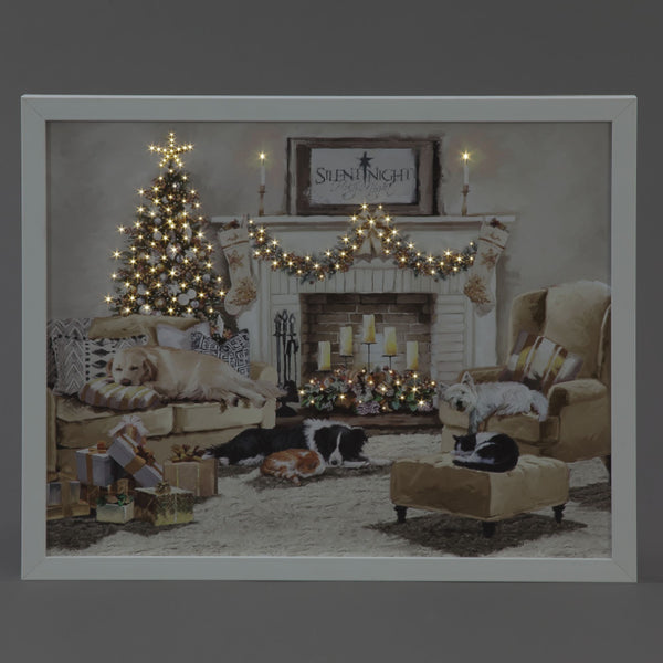 50cm Sleeping Pets Christmas Wall Canvas