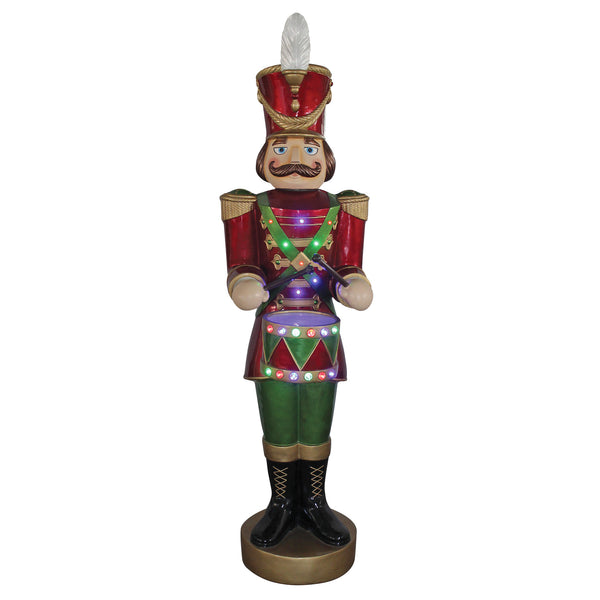 1.6m Animated Drumming Christmas Soldier With Multicoloured LED Lights