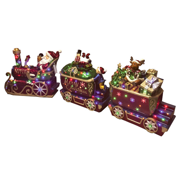 First Carriage from Festive Christmas Train With Multicoloured LEDs Display Prop