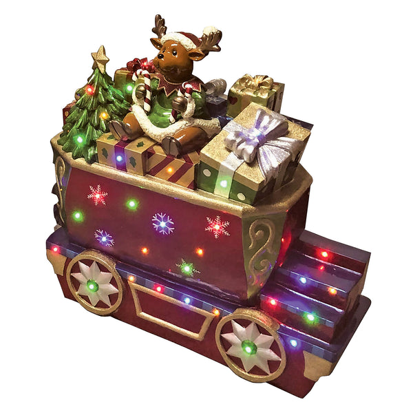 Second Carriage from Festive Christmas Train With Multicoloured LEDs Display Prop
