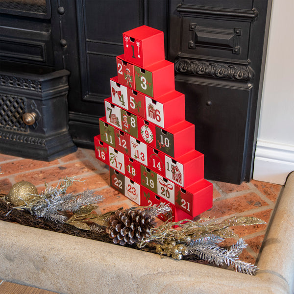 Boy Girl and House Patchwork Christmas Advent Calendar