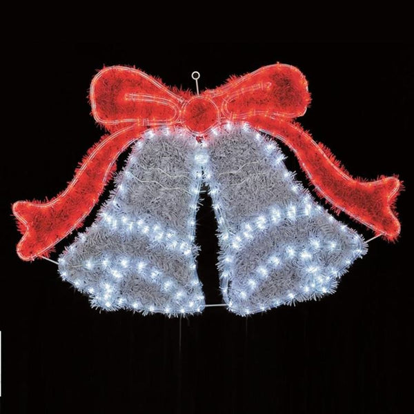 1m Double Bell Tinsel Rope Light Silhouette with LEDs